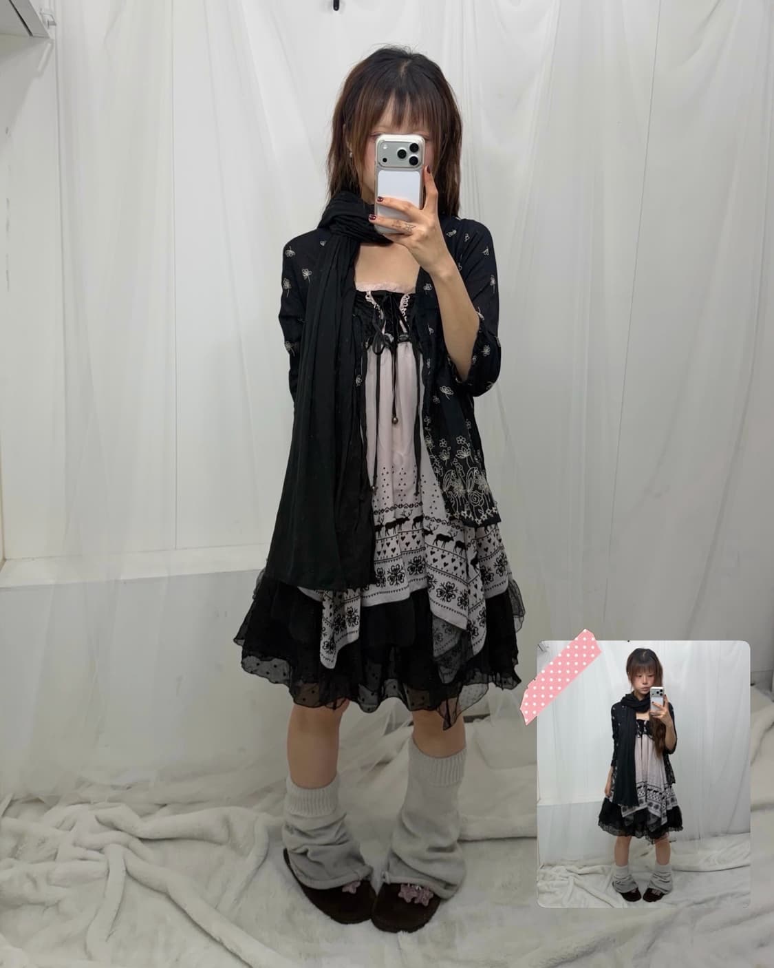 ˚꩜｡블랙 레이스 모리걸 set˚꩜｡ 상품이미지1