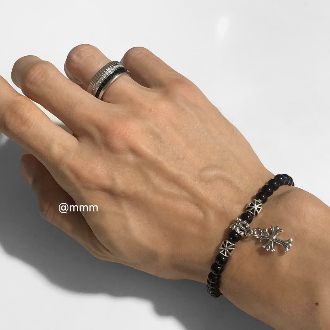 (Unisex) 크로스 스톤볼 팔찌2 상품이미지2