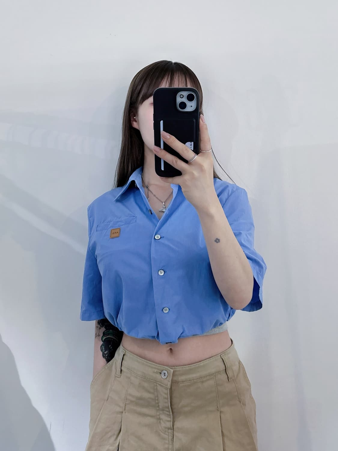 아페쎄 크롭 셔츠 상품이미지1