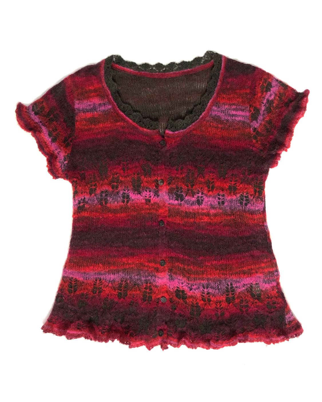 Vintage 레이스 니트 가디건 상품이미지1