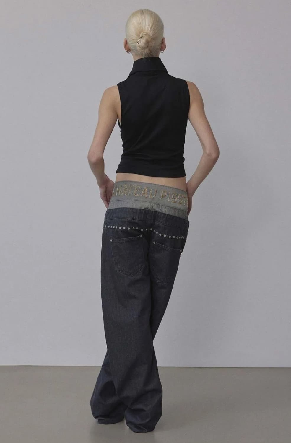 스컬프터 데님팬츠 Beaded Layered DenimPants Gray 상품이미지1
