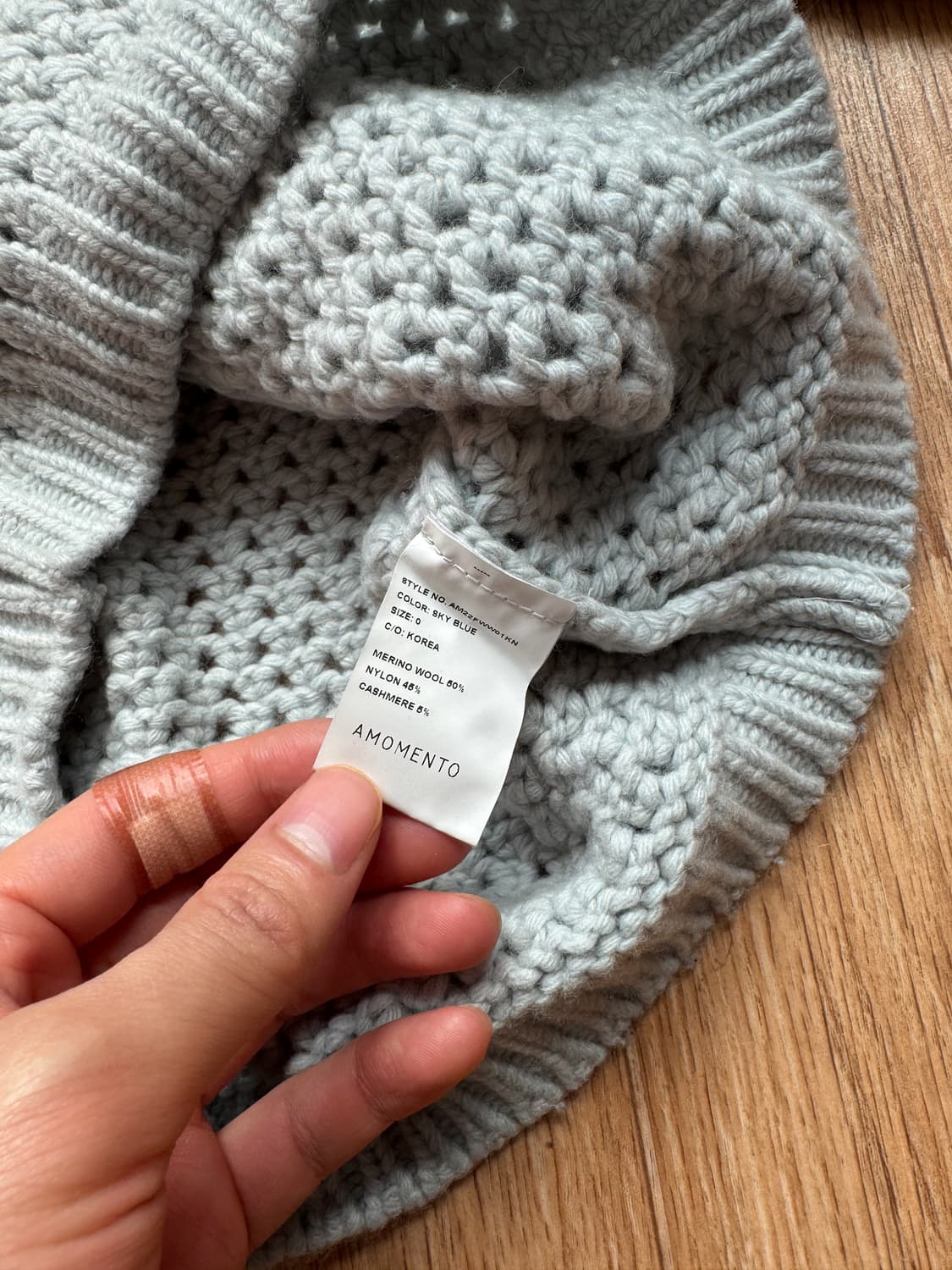 AMOMENTO 벌룬 슬리브 크로셰 풀오버  상품이미지2