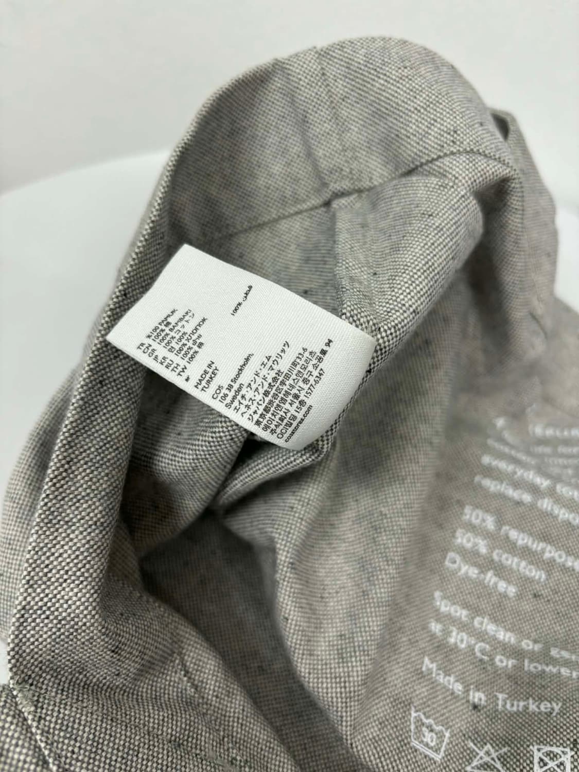 Cos 코스 리싸이클 캔버스 토트백 빅 쇼퍼백 상품이미지8