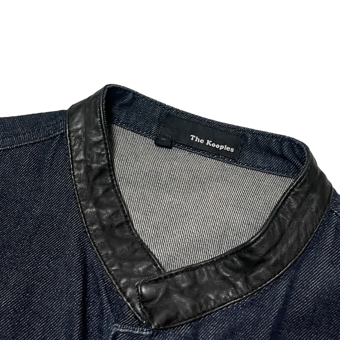 The Kooples 더쿠플스 레더 노카라 데님 자켓 상품이미지5