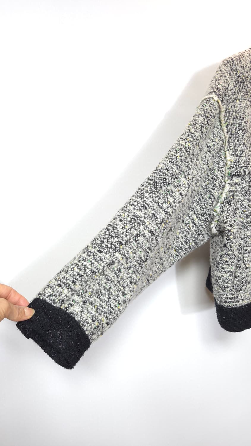 한섬 폼더스토어 보카시 글리터 트위드 자켓 M 사이즈 상품이미지3