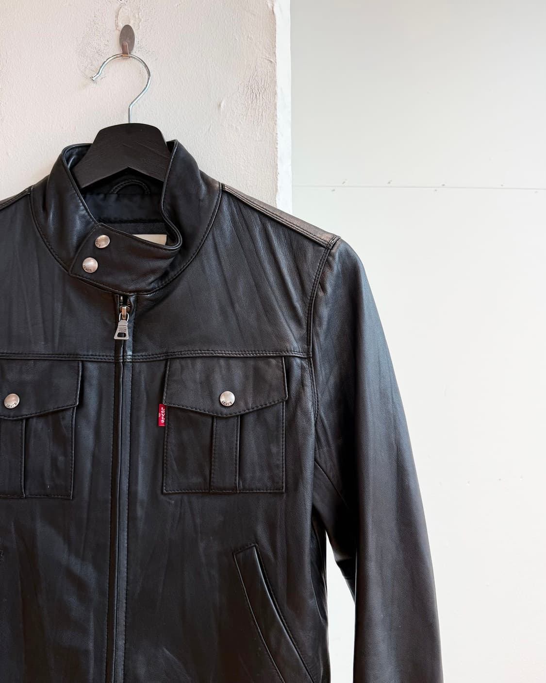 리바이스 블랙 쉽스킨 레더 자켓  상품이미지5
