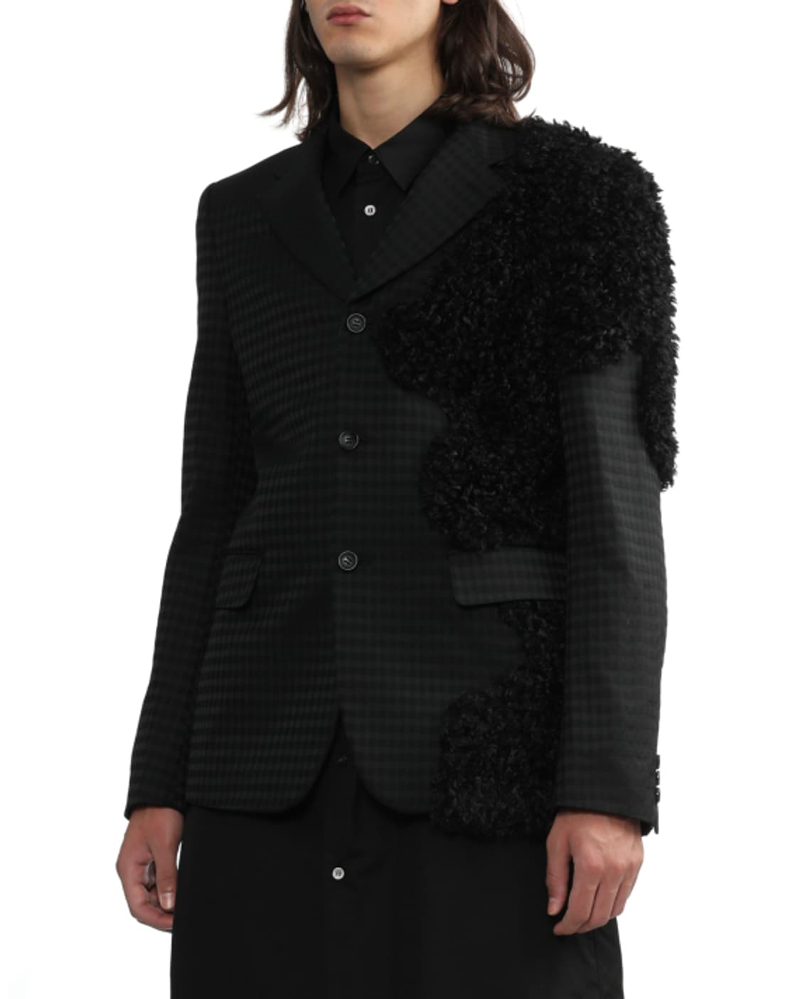 새상품 꼼데가르송 옴므플러스 숄더퍼 블레이져 S 상품이미지5