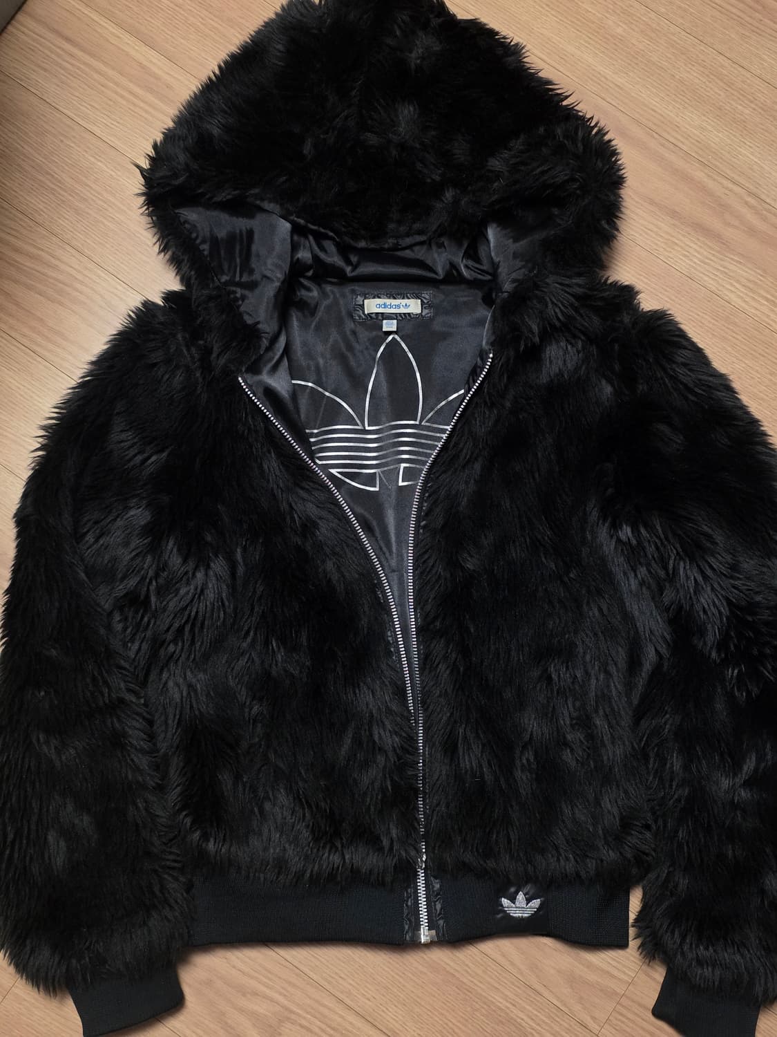 95) 아디다스 퍼 후드 집업 자켓 상품이미지1