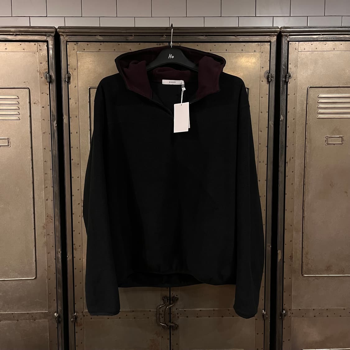 [택포](L)윈더 Winder 플리스 스쿠바 후디 블랙 상품이미지4