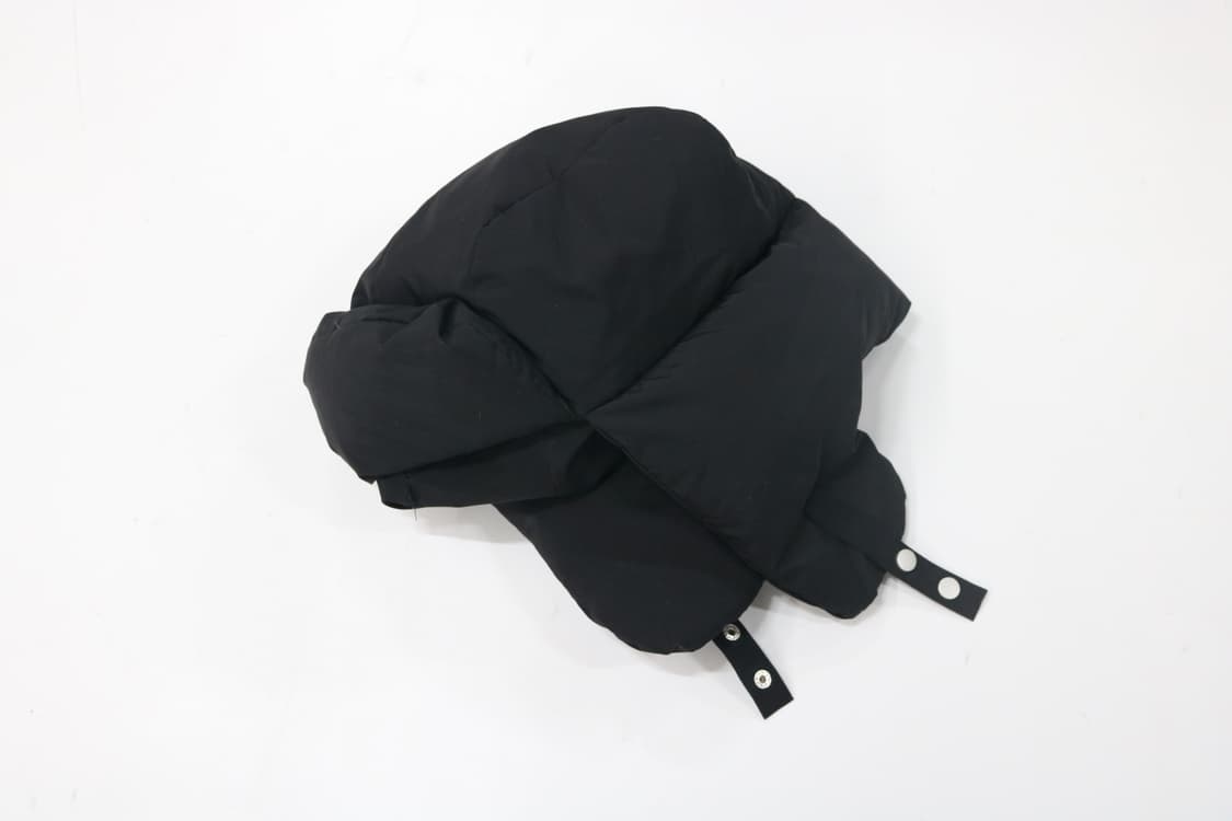 NARAGA AG 블랙 패딩 이어플랩 트래퍼 햇 상품이미지5