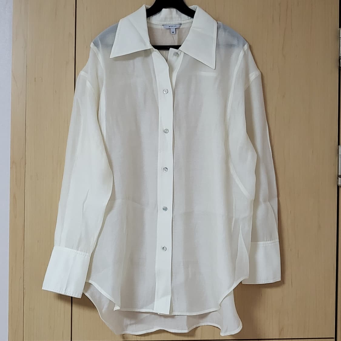 새상품) 모한 mohan 암홀 스티치 루즈핏 셔츠 블라우스 아이보리 M 상품이미지6
