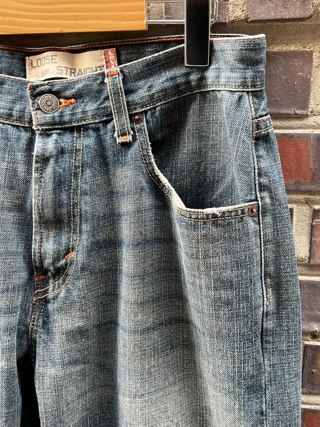 00's [29x32] 리바이스 569 루즈 스트레이트 중청 데님 팬츠 상품이미지2