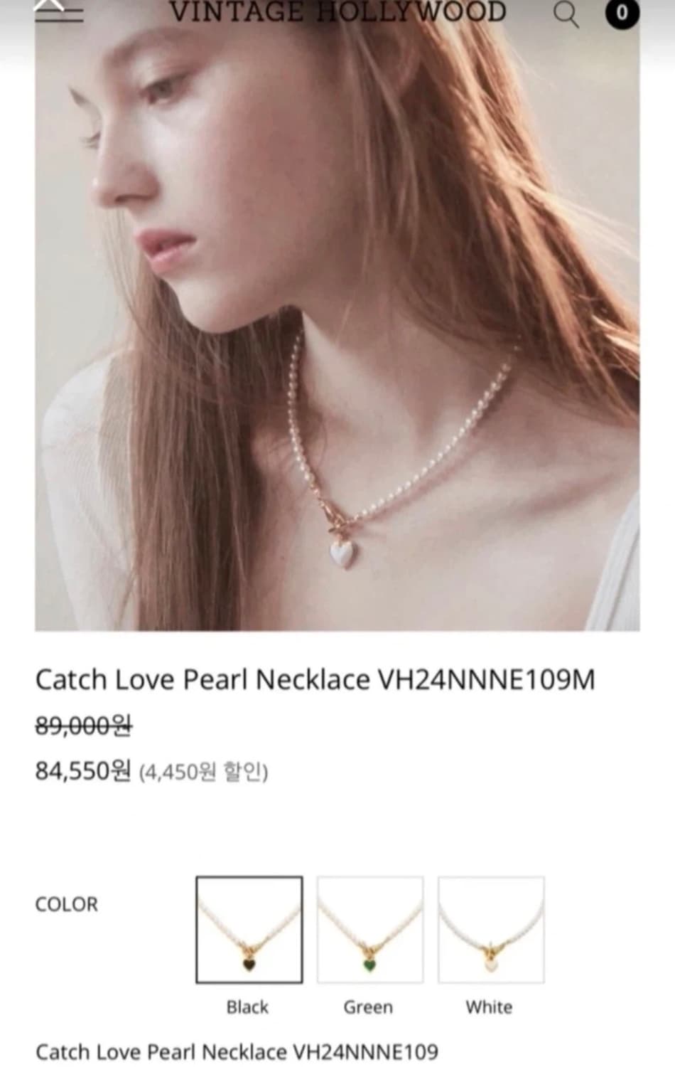 (거의 새상품)빈티지 헐리우드 진주 목걸이 상품이미지2