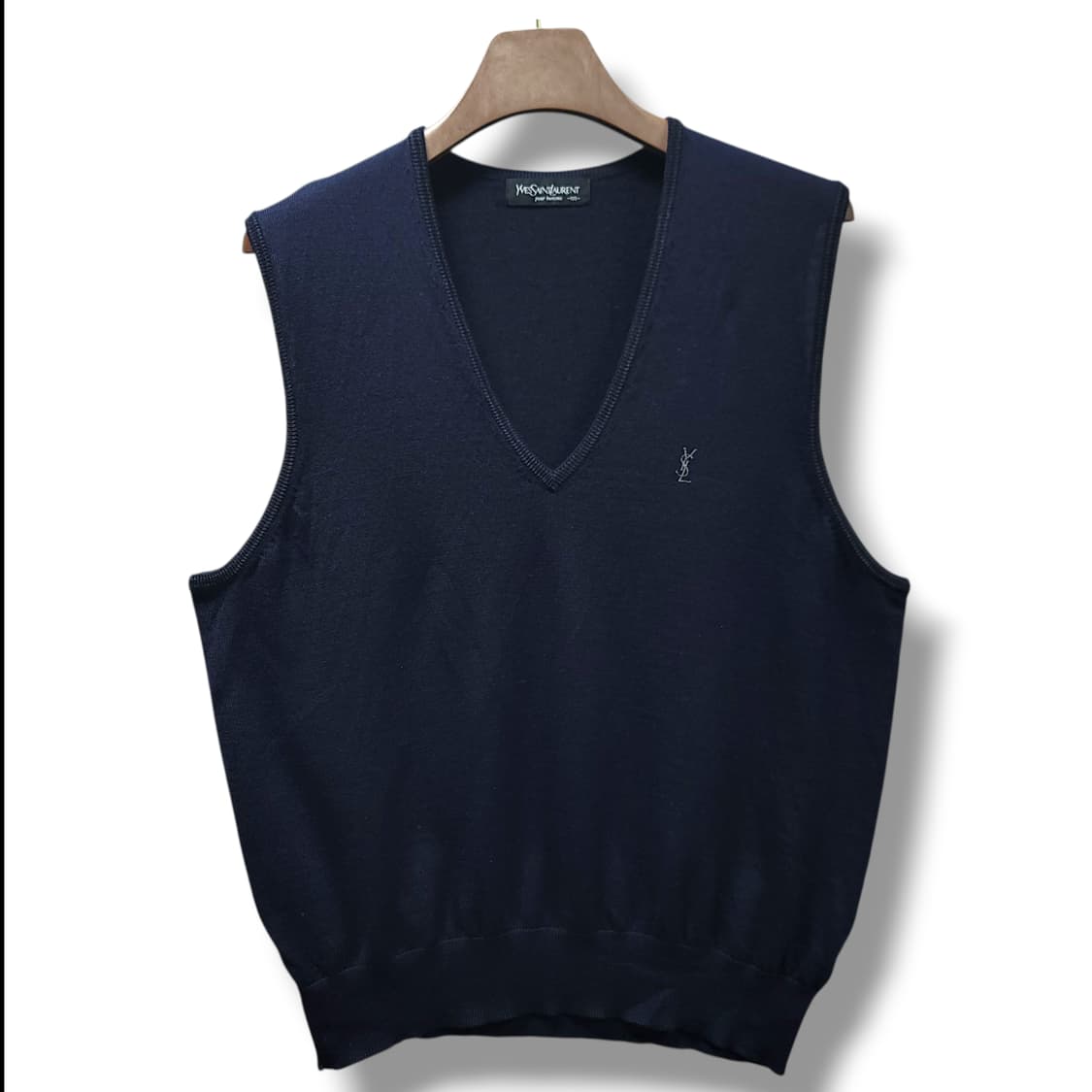 [105] 생로랑 YSL 블랙 빈티지 울 니트 조끼 상품이미지1