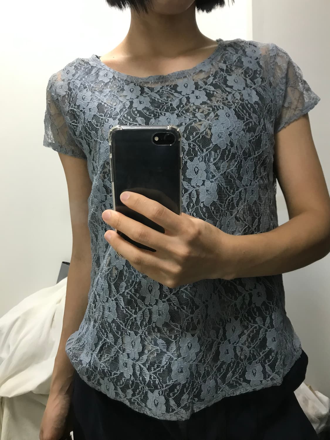 빈티지 레이스 시스루 레이어드SET 상품이미지1