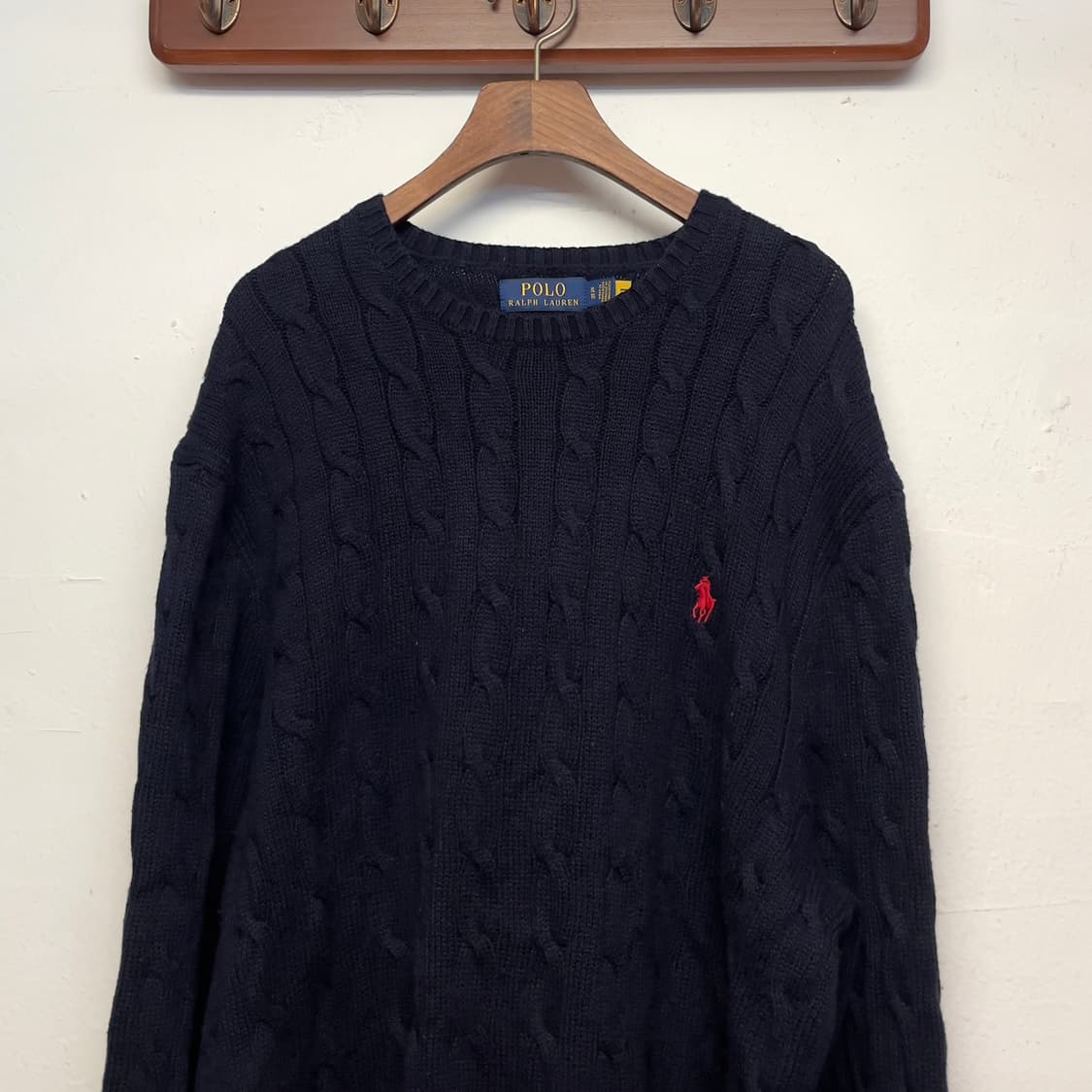 폴로 랄프로렌 네이비 케이블 니트 (QR정품)   상품이미지3