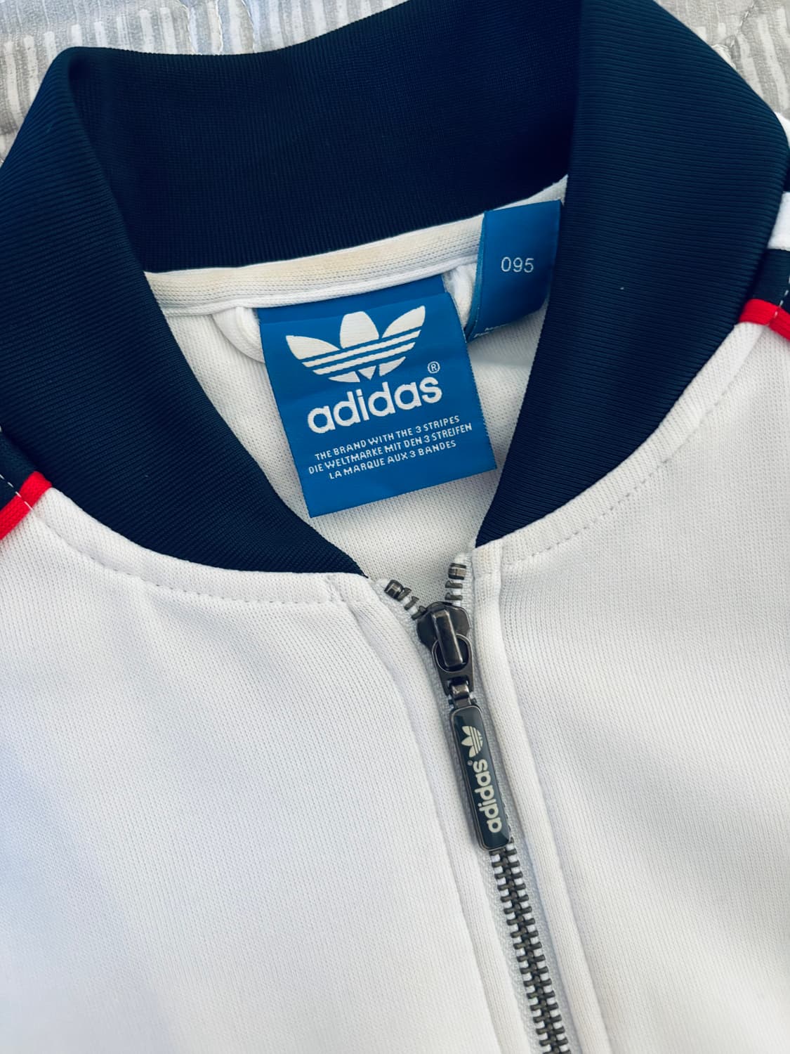 아디다스 슈퍼스타 트랙탑 져지 화이트 네이비 95사이즈 상품이미지3