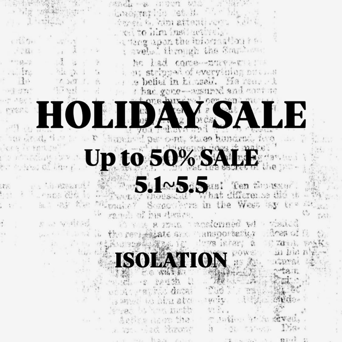 HOLIDAY SALE UP TO 50% SALE 상품이미지1