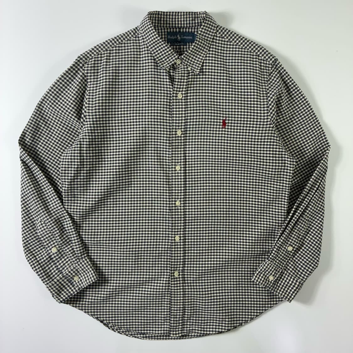 Polo  폴로 랄프로렌 자수 코튼 체크셔츠  상품이미지1