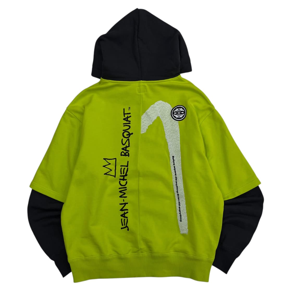 에비수 장 미쉘 바스키아 네온 레이어드 차콜 후드 L 상품이미지4