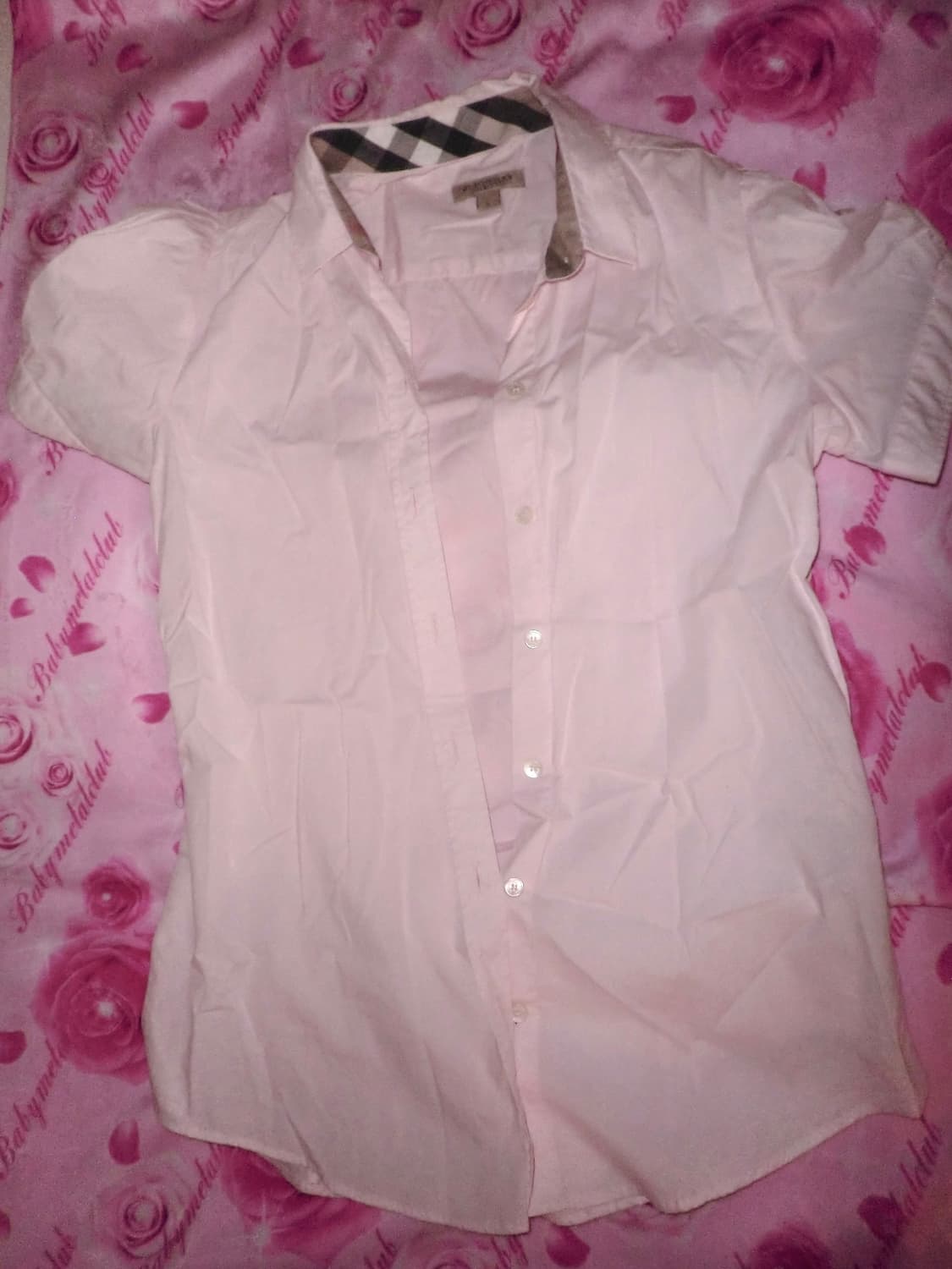 빈티지) 버버리 파리 셔츠 핑크 상품이미지3