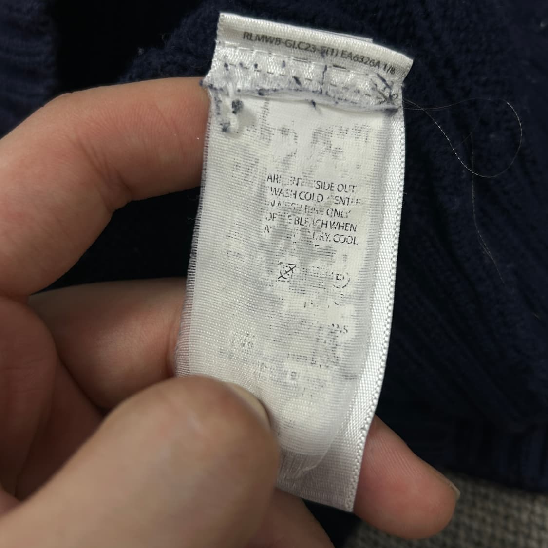 폴로 네이비 블루포니 케이블니트(M) 상품이미지3