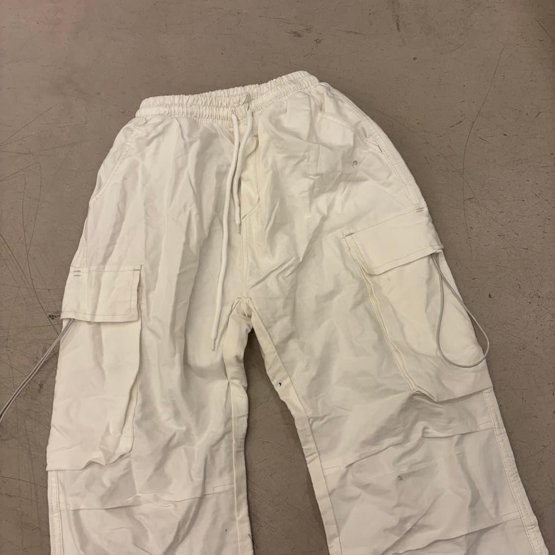 빈티지 카고 화이트 스트링 팬츠 상품이미지2