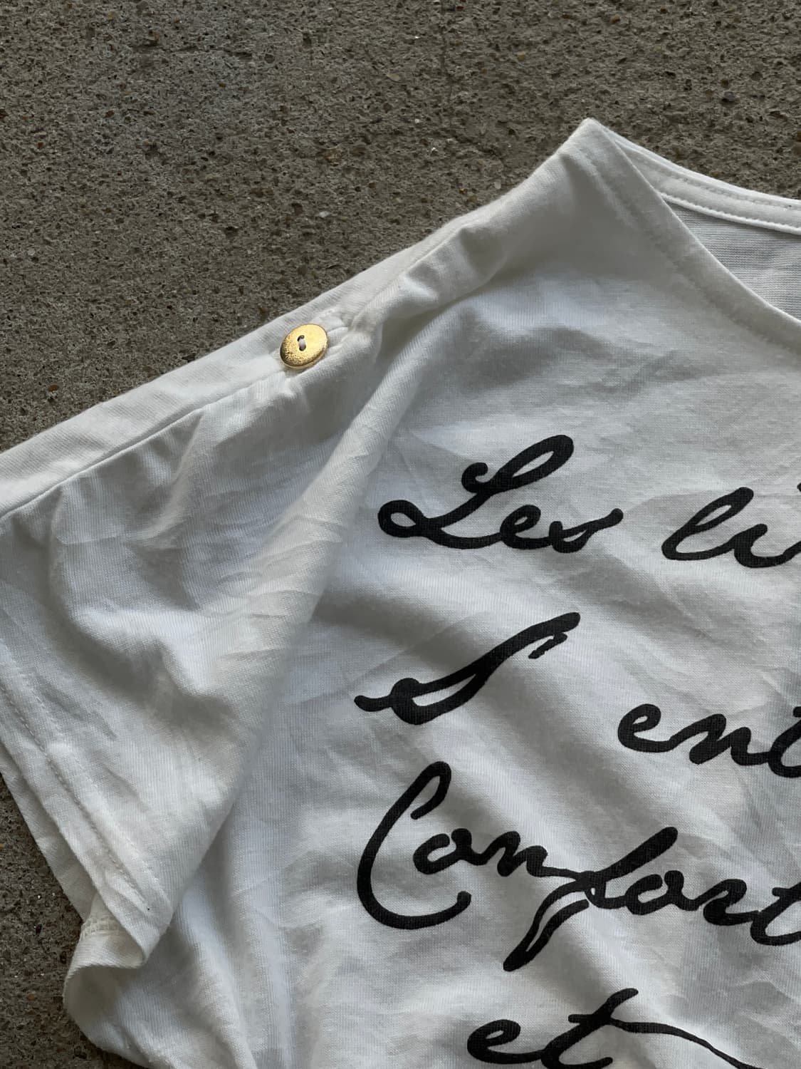 Lettering gold button t 상품이미지3