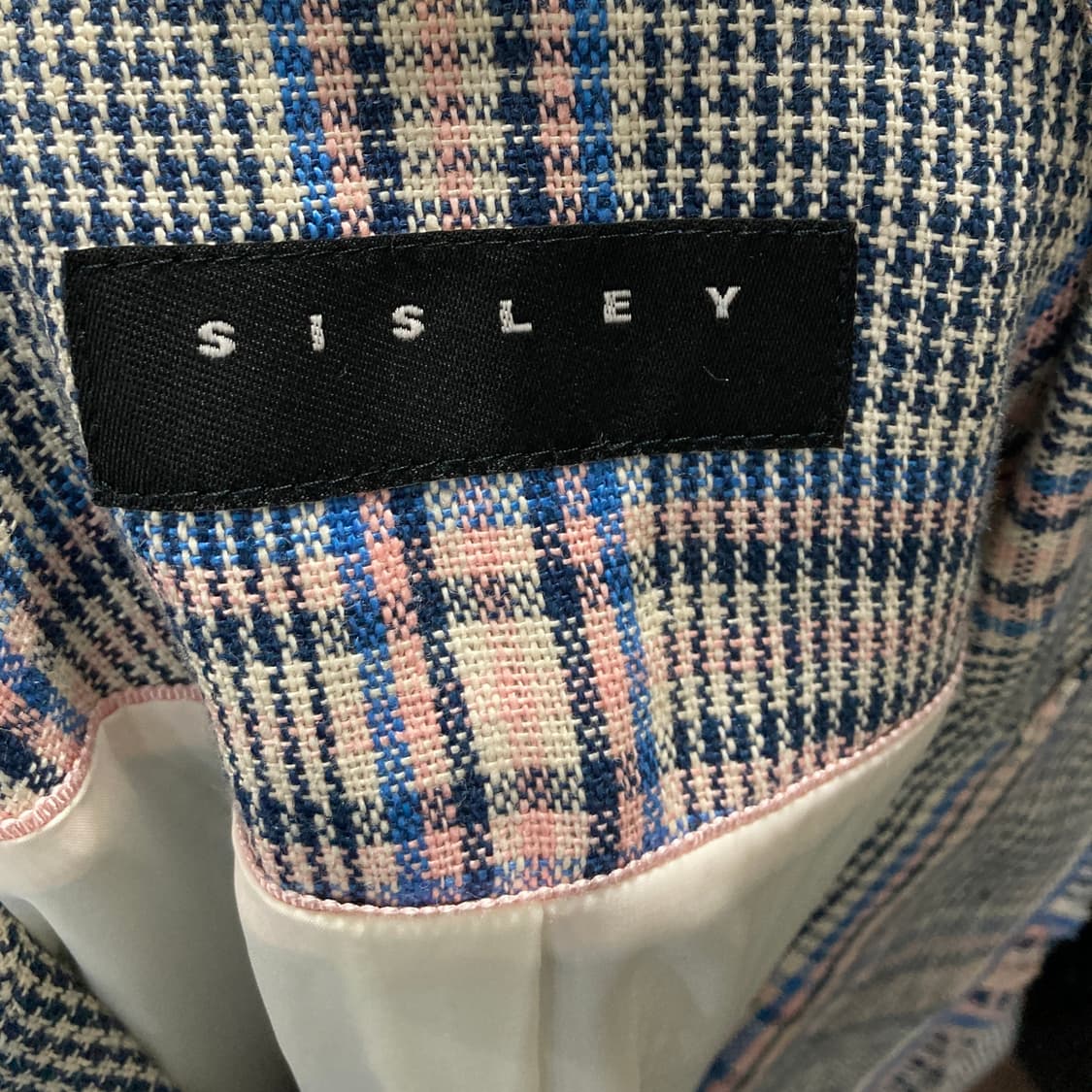 시슬리 여성린넨자켓 체크 90  상품이미지4