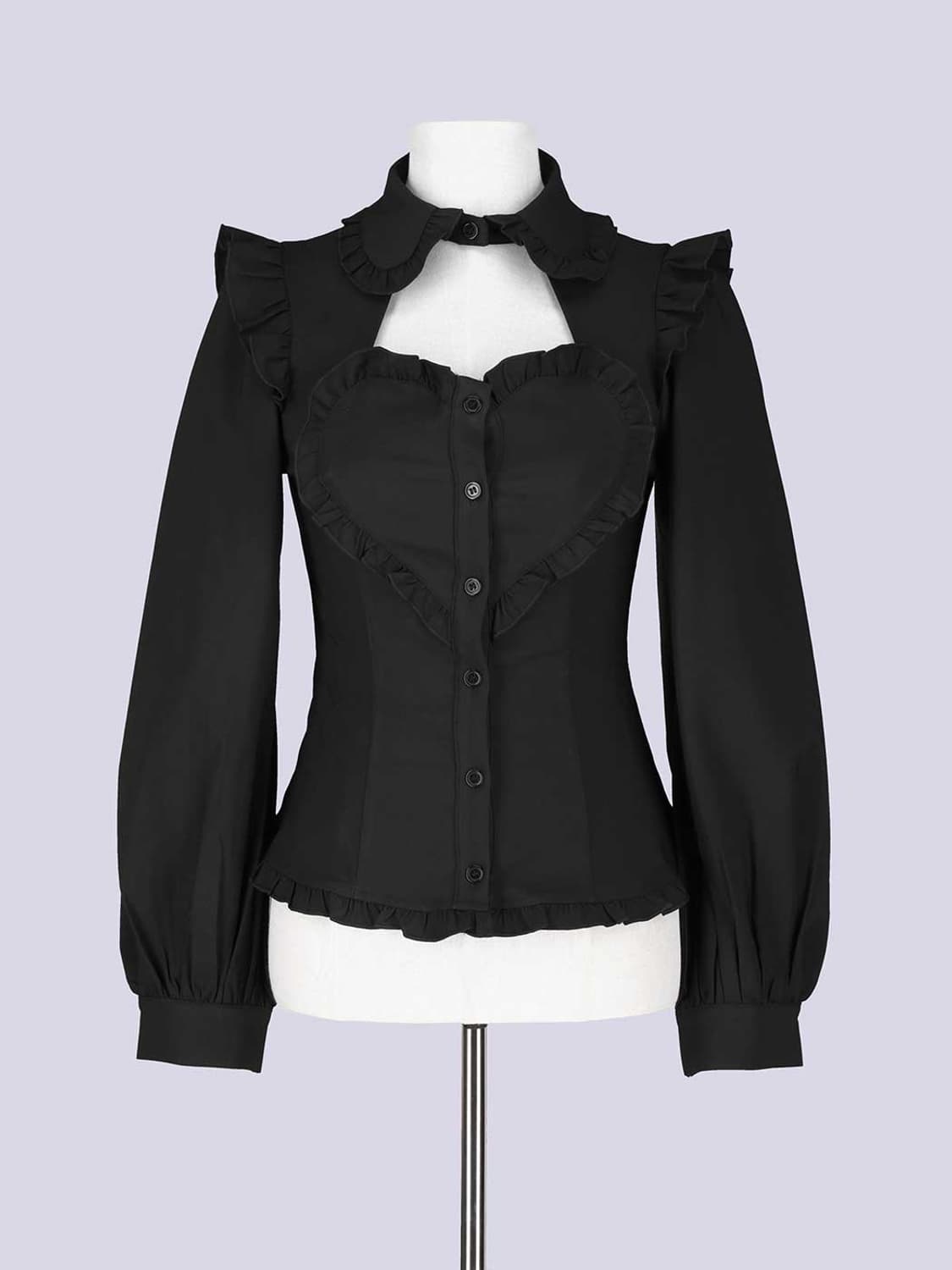 IMVAL Heart Shirt qooza 지뢰계 하트 블라우스데코르테 상품이미지1