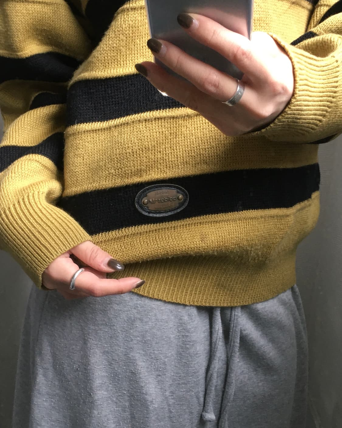 Adidas 아디다스 레더 스트라이프 울 니트 상품이미지10