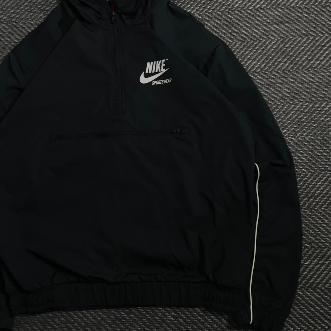 나이키 빅로고 블랙 우븐 아노락 웜업o 3943 상품이미지3