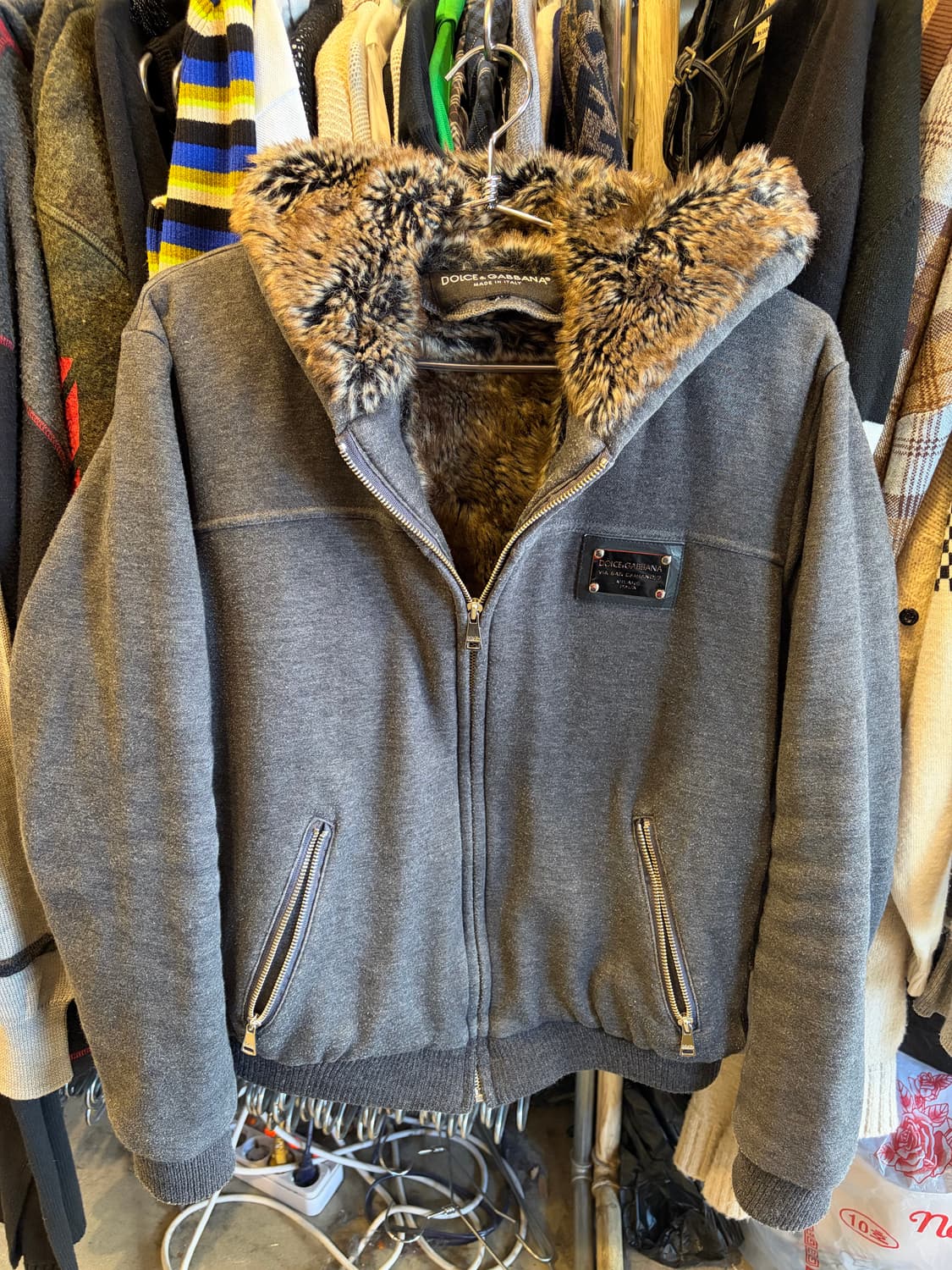 Dolce & Gabbana Wolf Fur Hoodie Jacket 상품이미지1