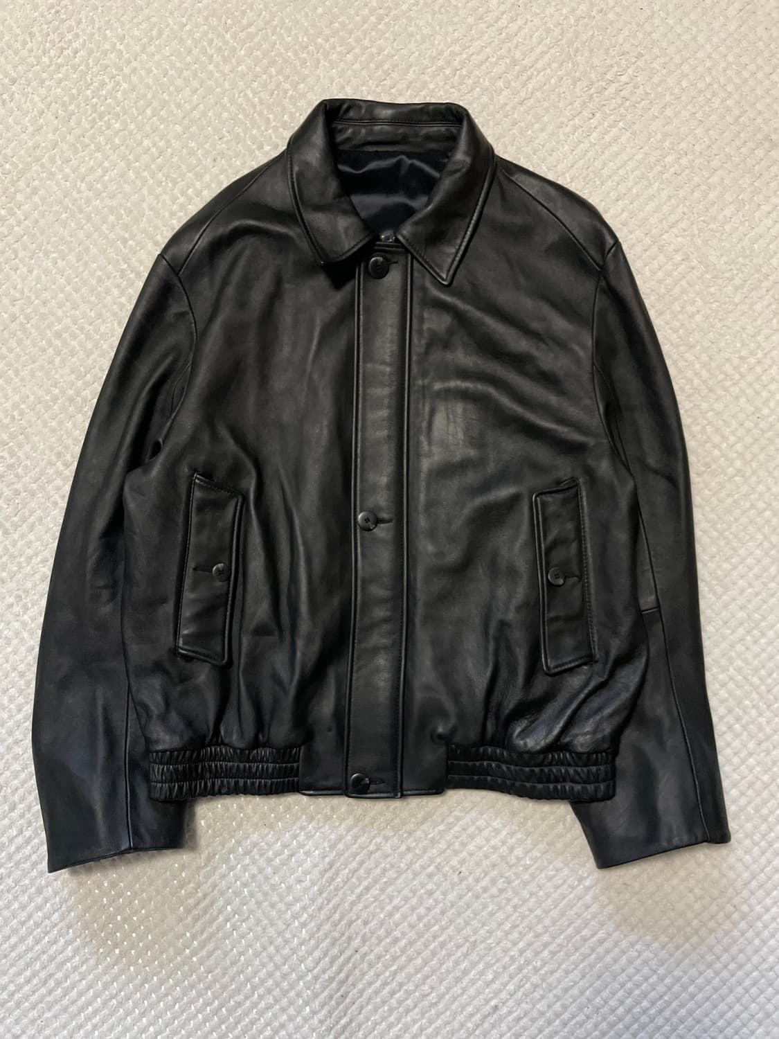 YEARS AGO 이얼즈어고 램스킨 양가죽 레더 블루종 자켓 상품이미지1