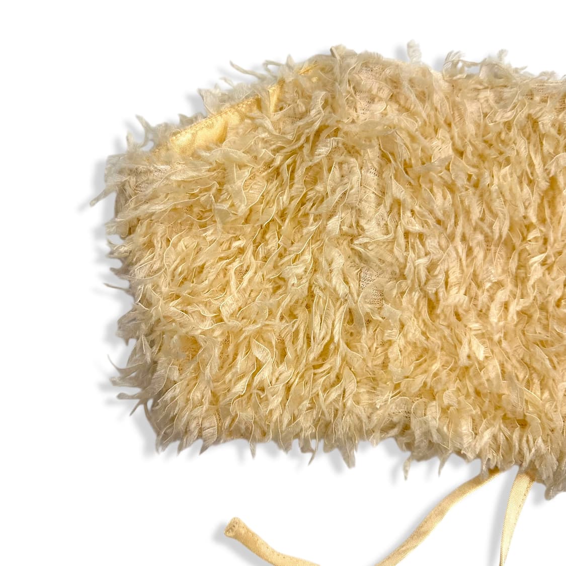 Beige Back Ribbon Fur Bustier 상품이미지4