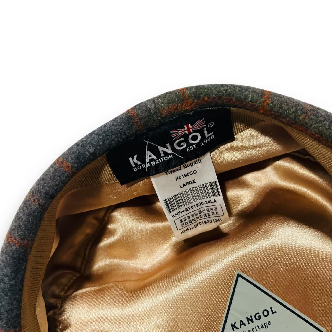 캉골 트위드 부가티 러셋 플레이드 이태리 울 헌팅캡/베레모 상품이미지9