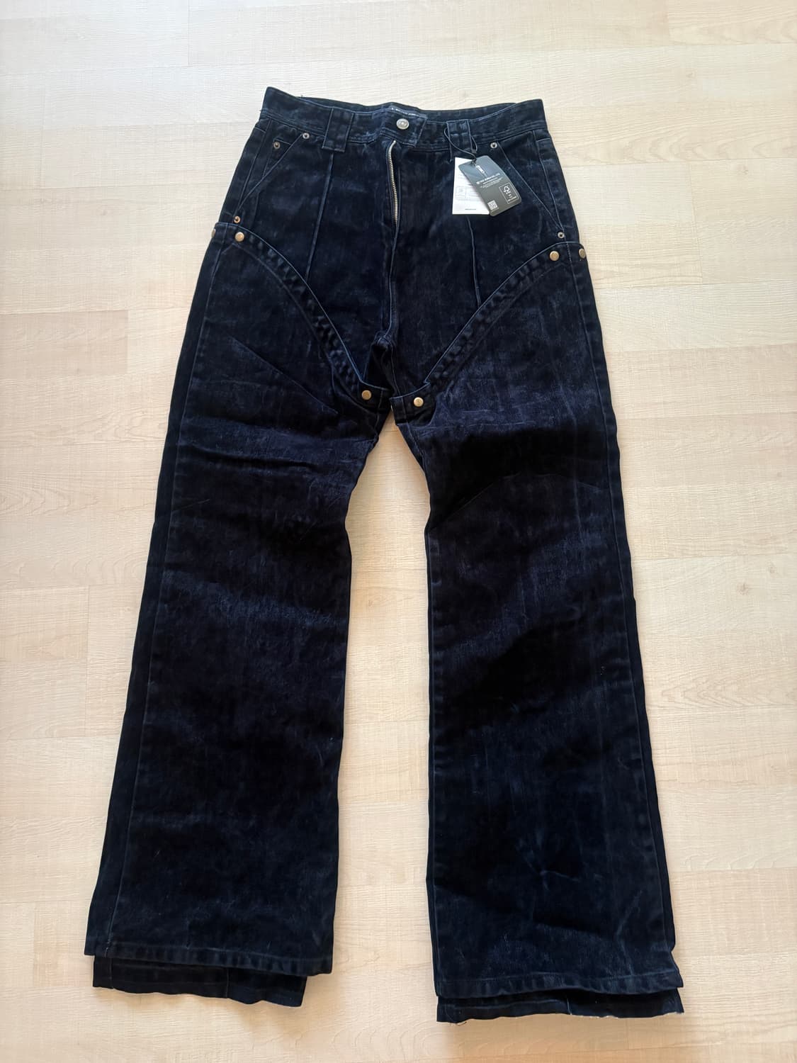 Lecyto 트랜스퍼 벨벳 데님 L 새상품 상품이미지6