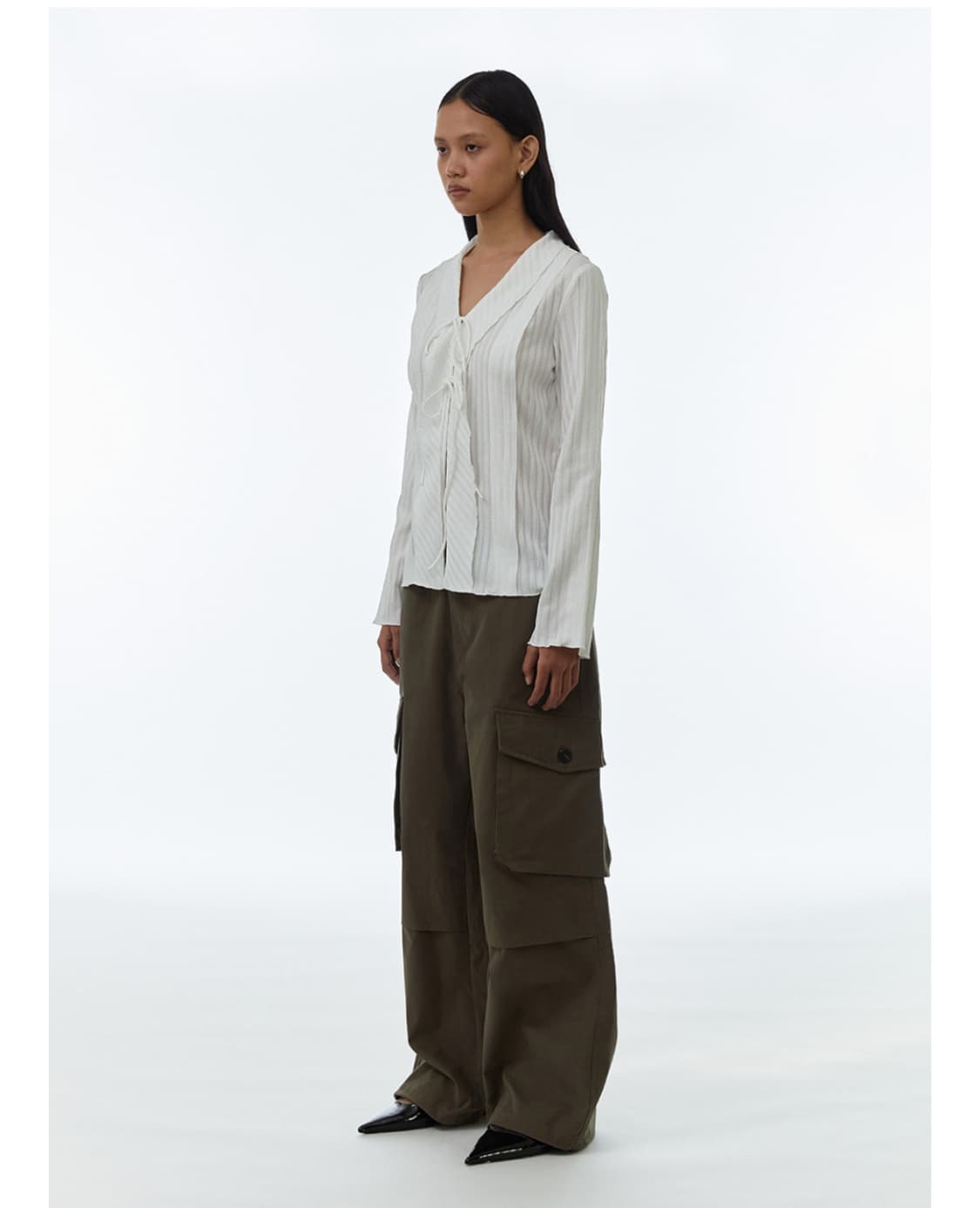 밀로 아카이브 화이트 블라우스  상품이미지3