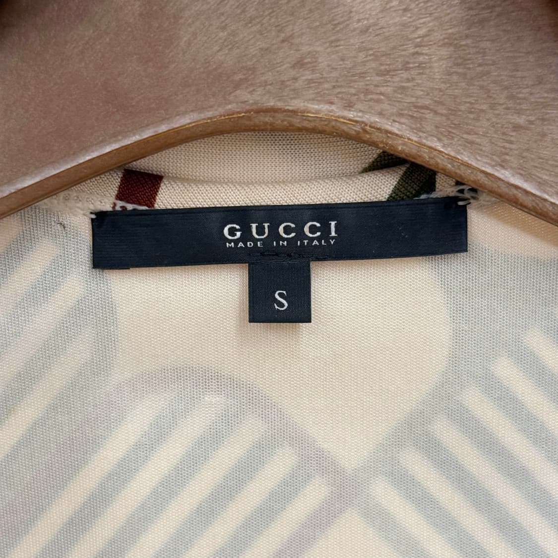 구찌 타이넥 리본 블라우스 기하학 패턴 디테일 아이보리 멀티컬러 상품이미지8