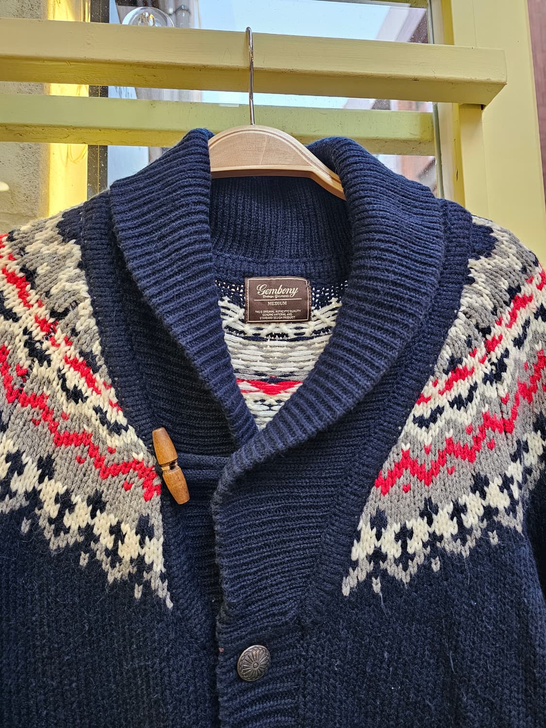 Gembony 네이비 노르딕 울가디건 상품이미지4