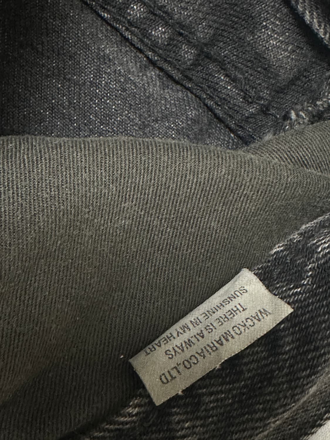 와코마리아X마인데님 테이퍼드 데님 블랙 M 상품이미지6