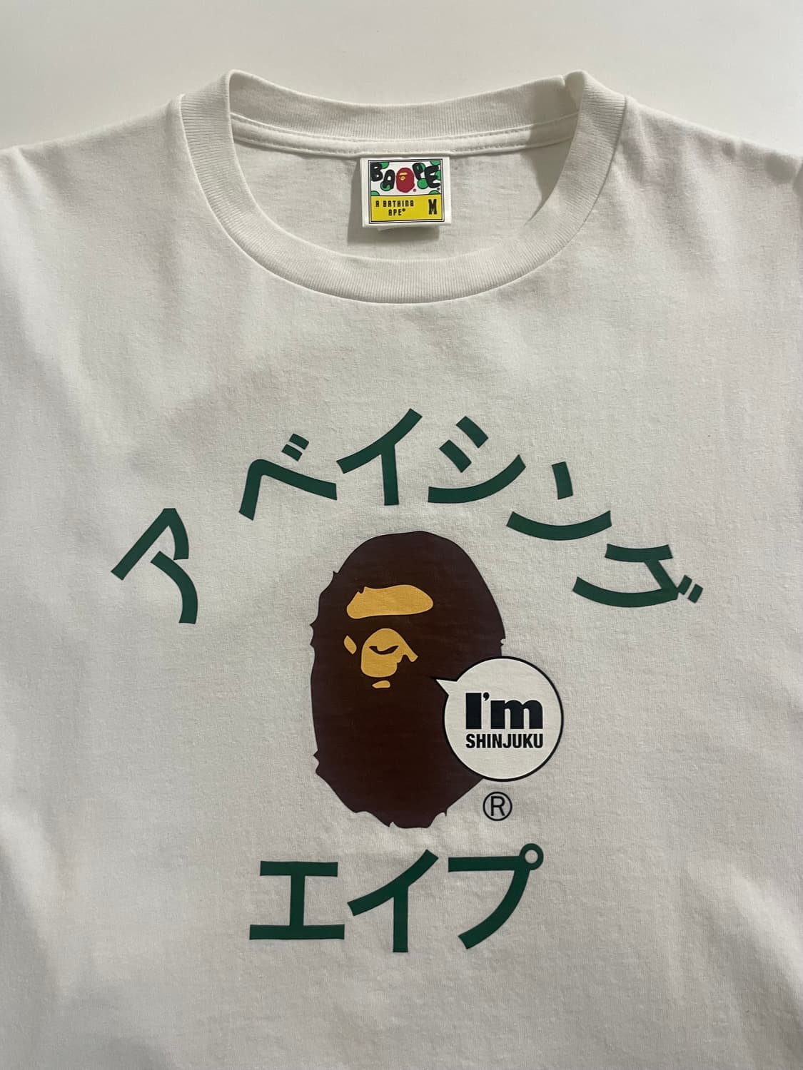 베이프 어메이징 에이프 가타카나 반팔 티셔츠 m 상품이미지1