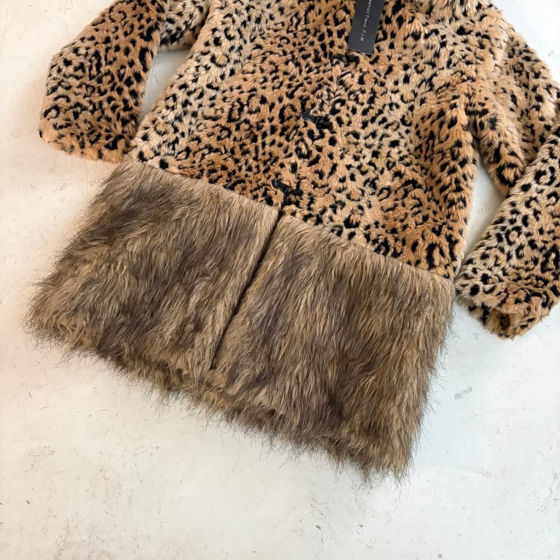 FJM 빈티지 애니멀 페이크 퍼 코트 M 상품이미지3