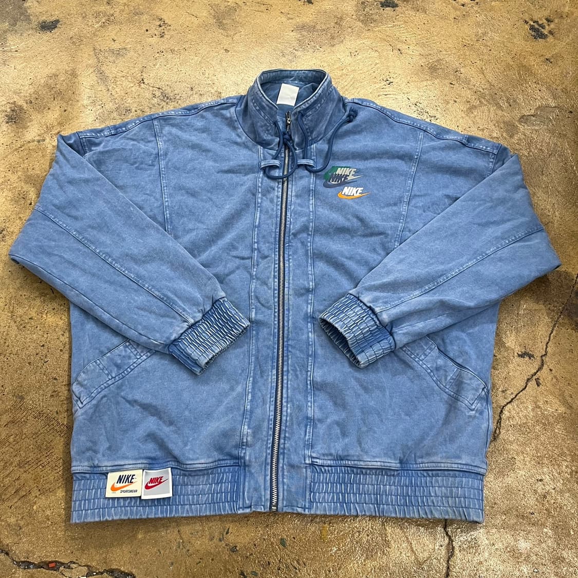 [정품/XXL] 나이키 NSW 워시드 데님 멀티 스우시 자켓 b14 상품이미지2
