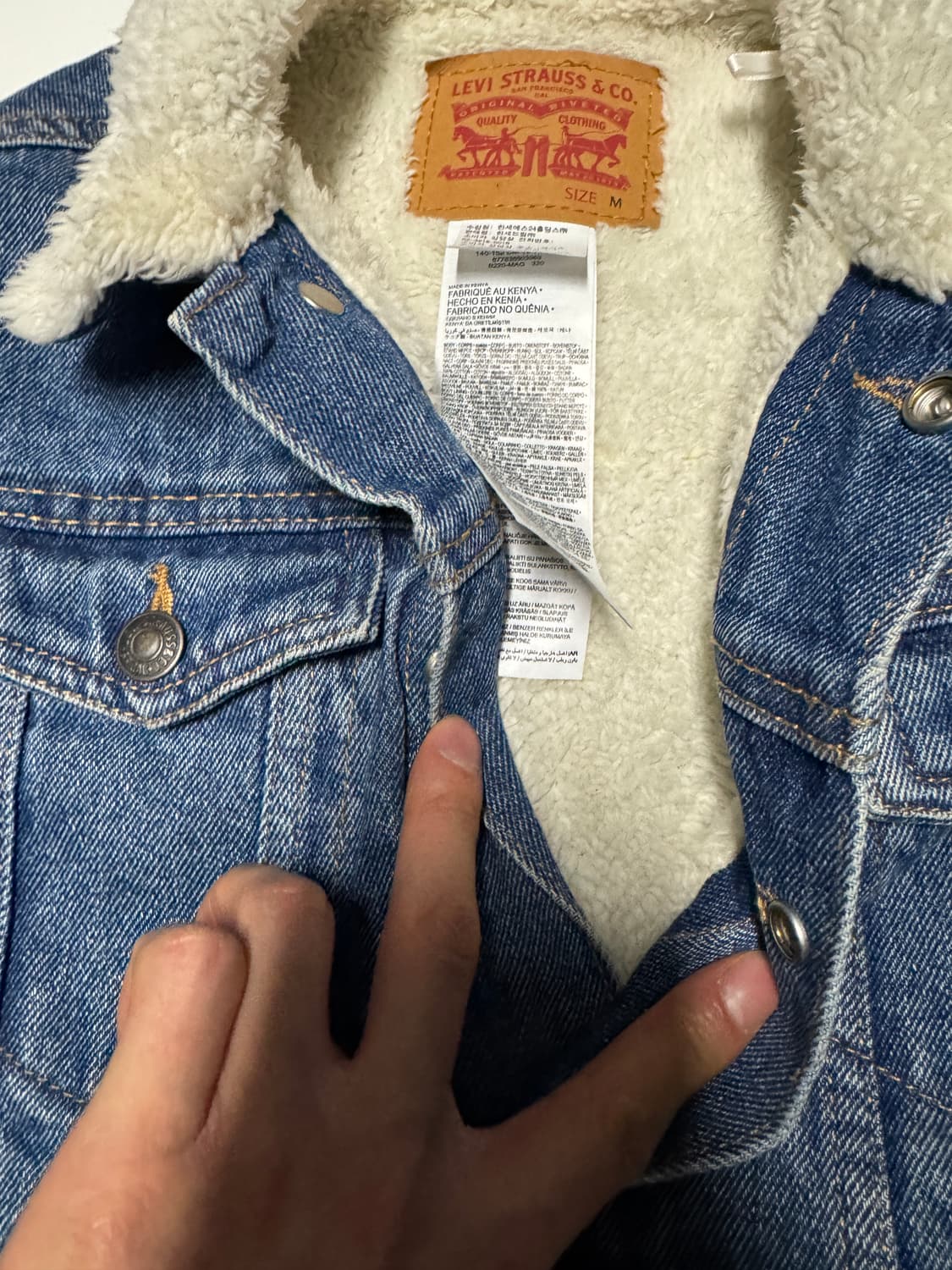 여성 리바이스 쉐르파 트러커 데님자켓 S 키즈 상품이미지6