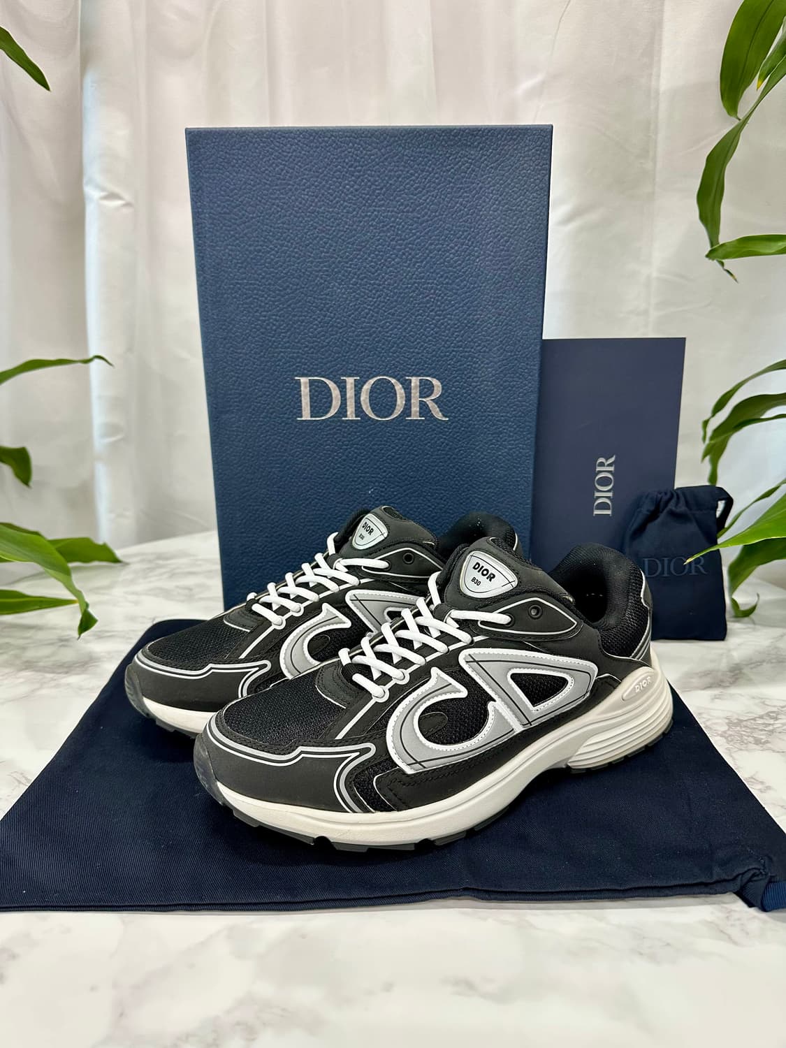 [풀구성] 디올 B30 스니커즈 메쉬 테크니컬 블랙 상품이미지2