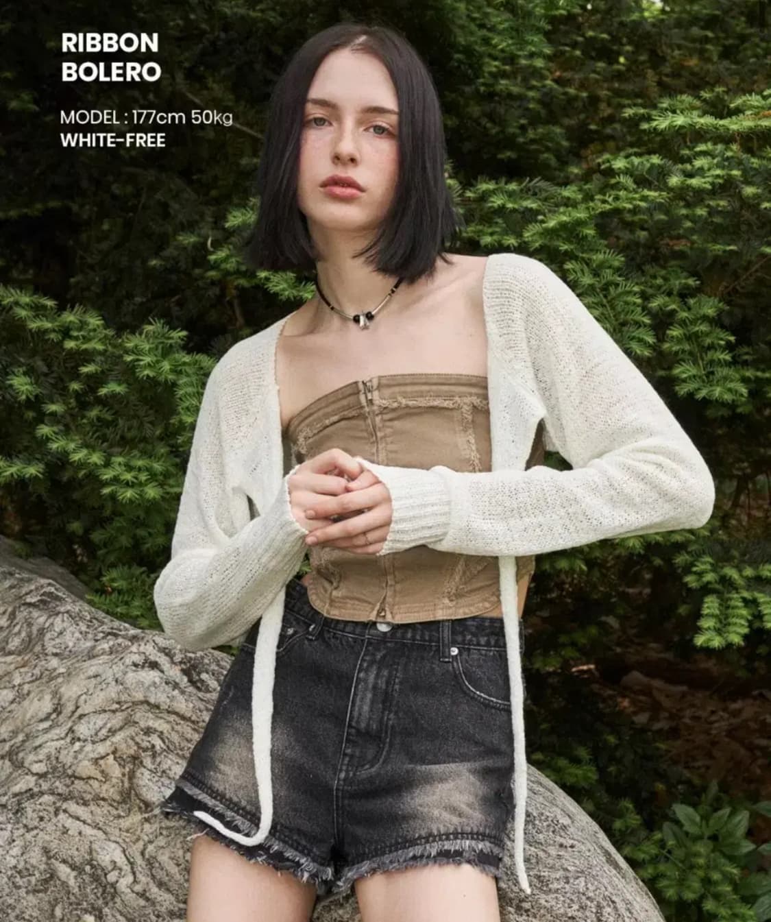 오디너리홀리데이 리본 볼레로 가디건 상품이미지1