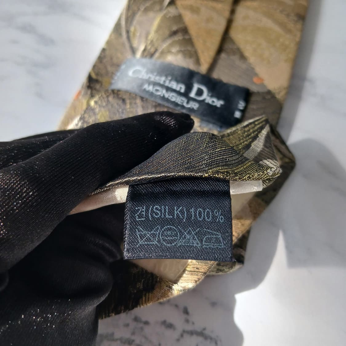 크리스찬 디올 올리브 그린 패턴 넥타이 9cm A~B등급 E892
 상품이미지6