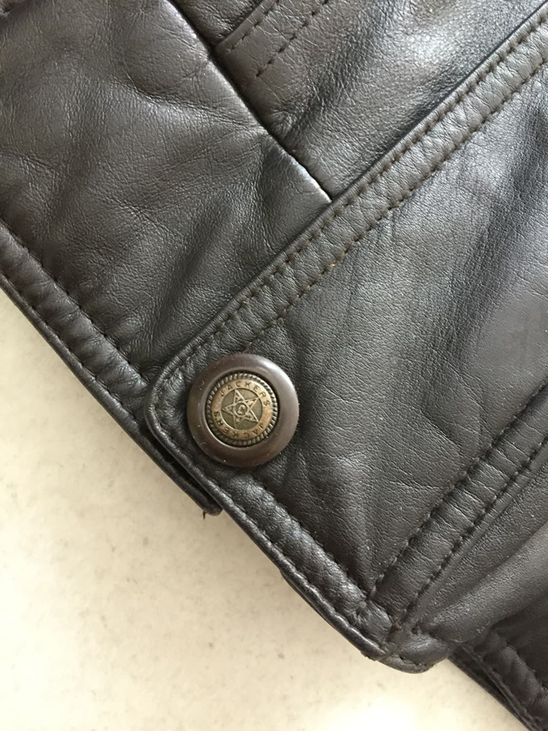 90s Man Vintage Cow Leather Jacket 105 상품이미지5