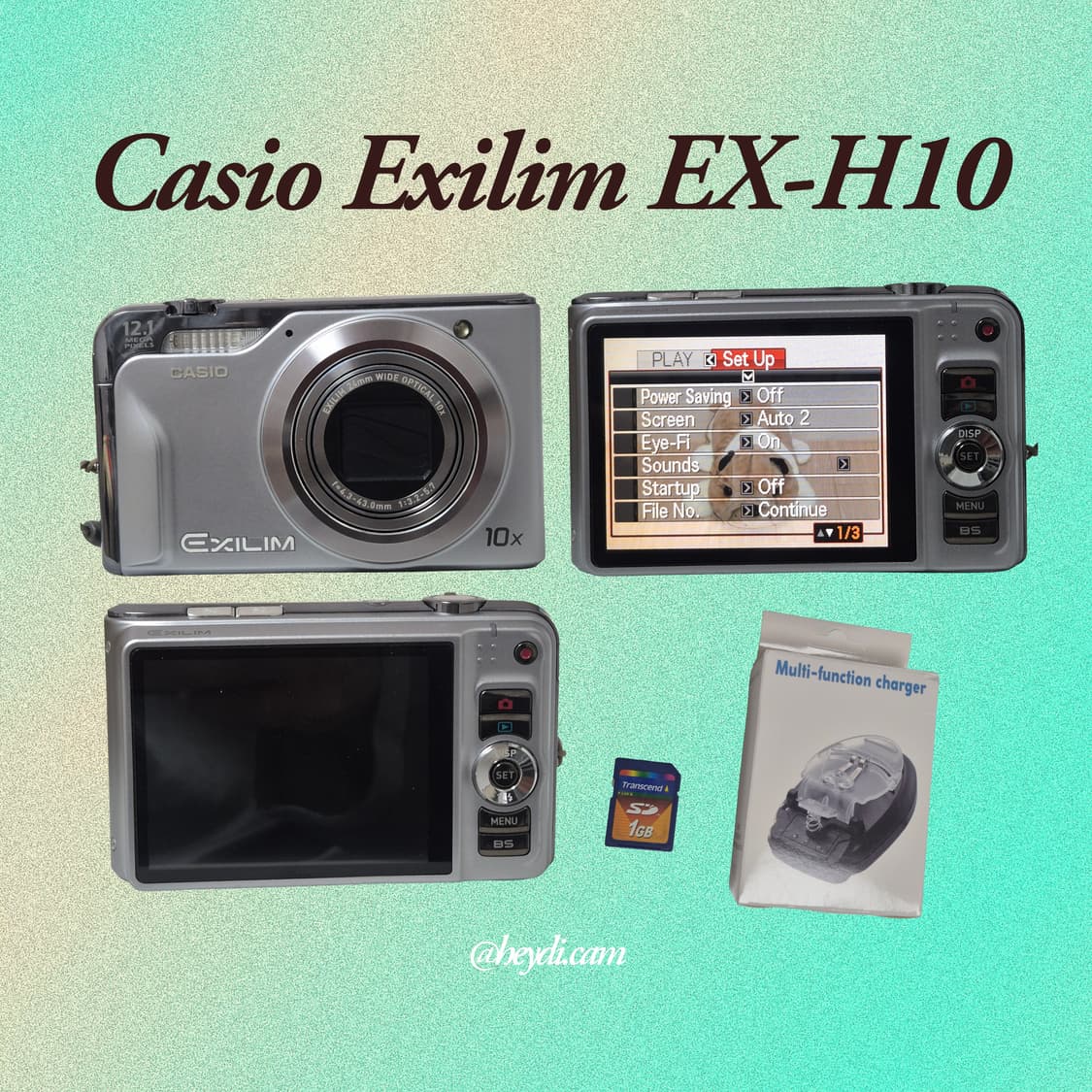 (츄디카)카시오 엑슬림 Casio Exilim EX-H10 실버 상품이미지2